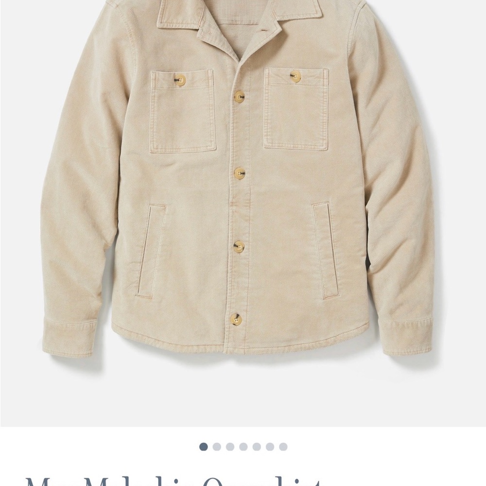 Marine Layer Men's Beige Moleskin Shirt Jacket BRAND NEW